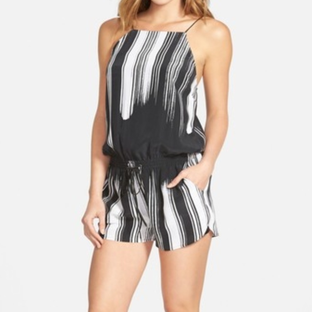 PAIGE 100% Silk Romper, Size Medium